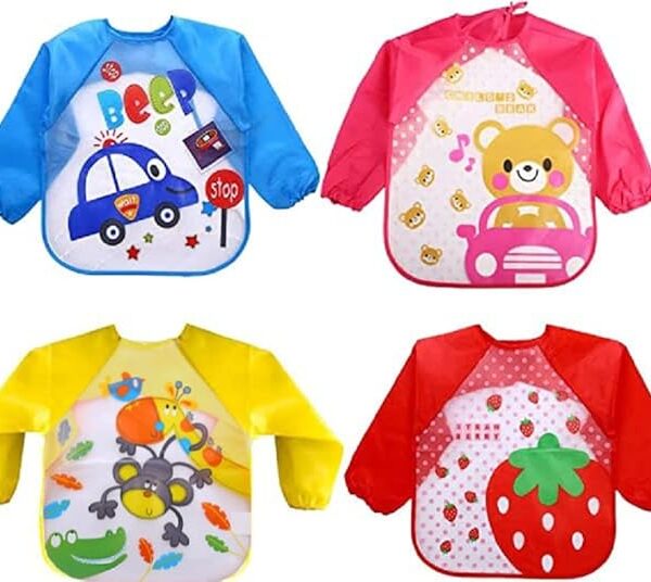 طقم 2 مريلة أطفال بأكمام طويلة